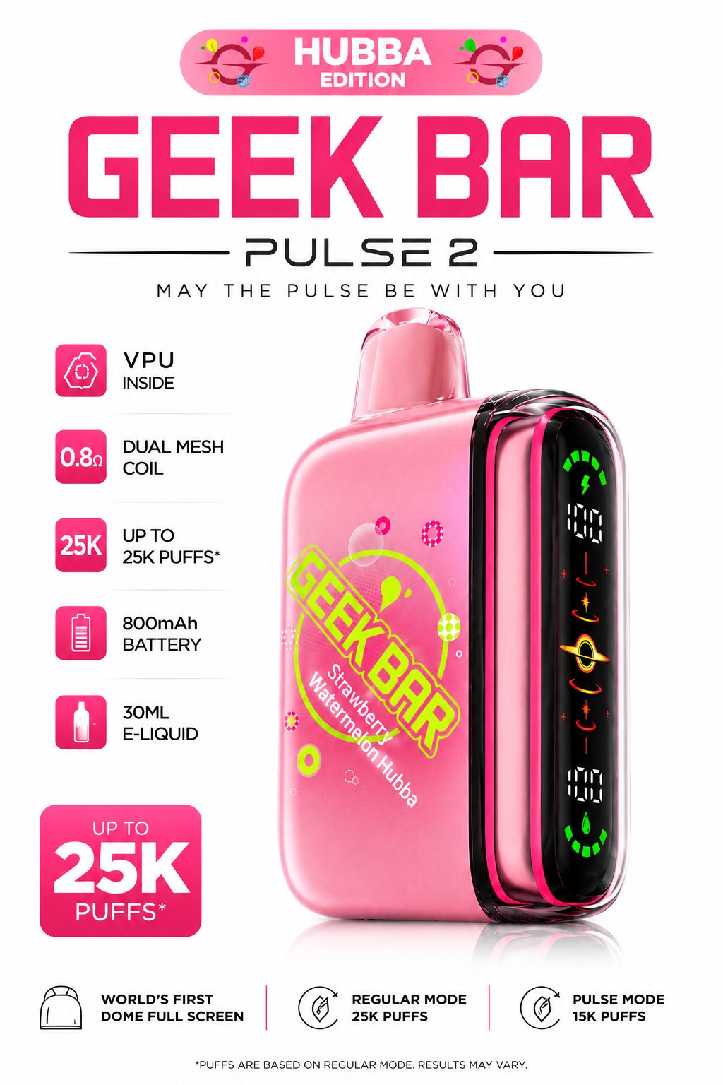 Geek Bar Pulse 2 & Pulse X 2 Review - Pulse 2 25K disposable vape
