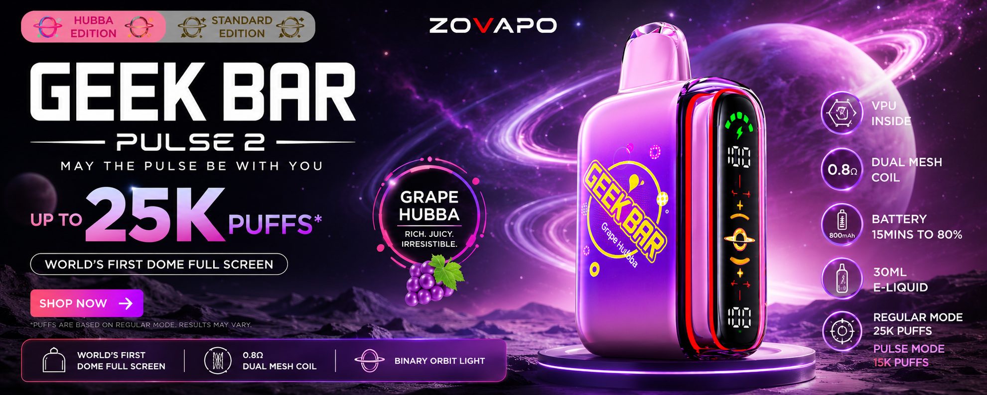 Geek Bar Pulse 2 25K Rechargeable Disposable Vape - Image 5