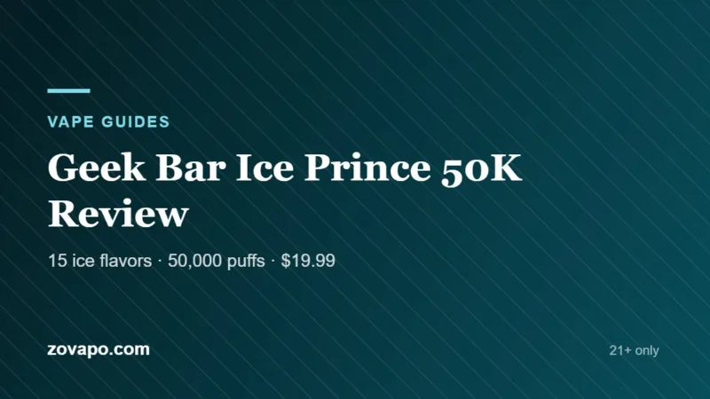 Geek Bar Ice Prince 50K review: 15 ice and menthol flavors