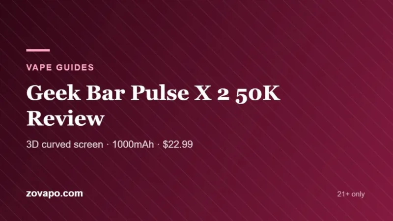 Geek Bar Pulse X 2 50K review: 3D curved screen and 850mAh battery