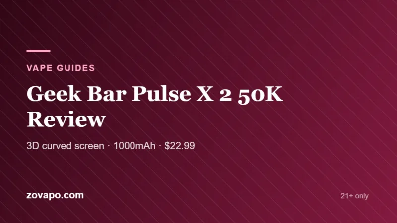 Geek Bar Pulse X 2 50K review: 3D curved screen and 850mAh battery