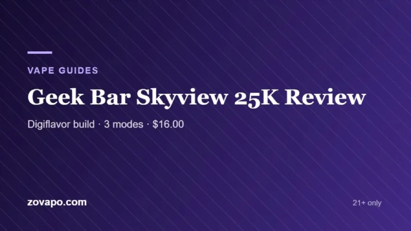 Geek Bar Skyview 25K review: Digiflavor collaboration, three power modes