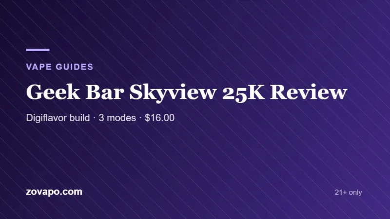 Geek Bar Skyview 25K review: Digiflavor collaboration, three power modes