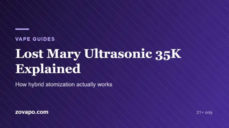 Lost Mary Ultrasonic 35K explained: hybrid mesh coil and ultrasonic atomization