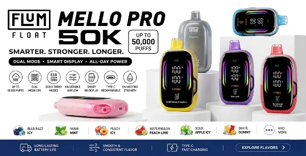 Flum Float Mello Pro 50K flavor lineup