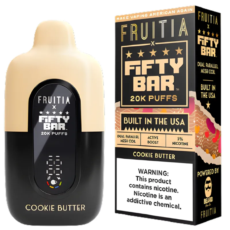 Fifty Bar 20K Cookie Butter disposable vape