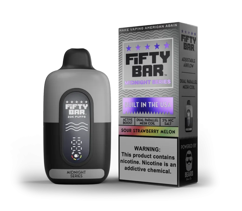 Fifty Bar 20K Sour Strawberry Melon disposable vape